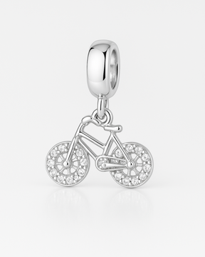 Berloque Bicicleta Cravejado Prata 925