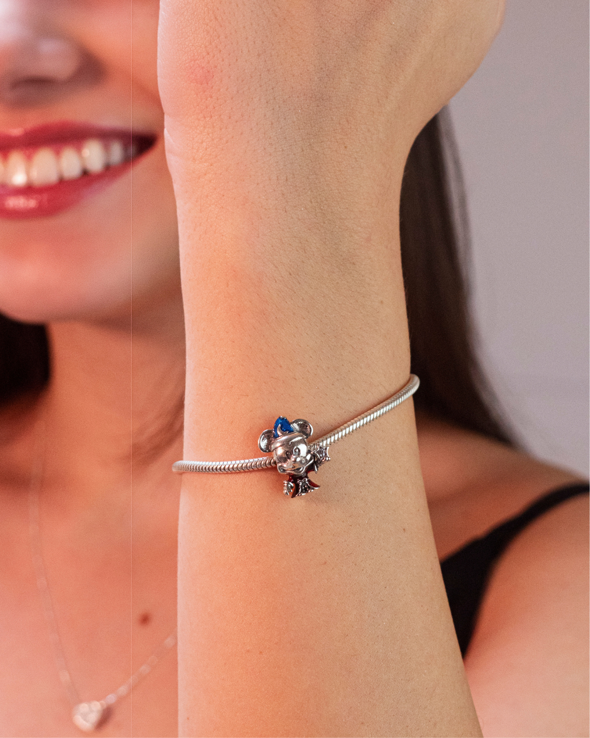 Berloque Mickey Feiticeiro Prata 925