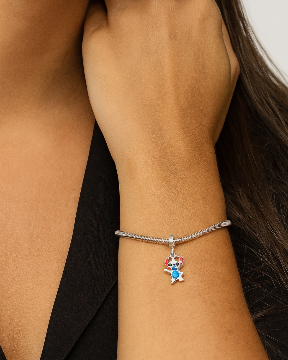 Berloque Stitch em Prata 925