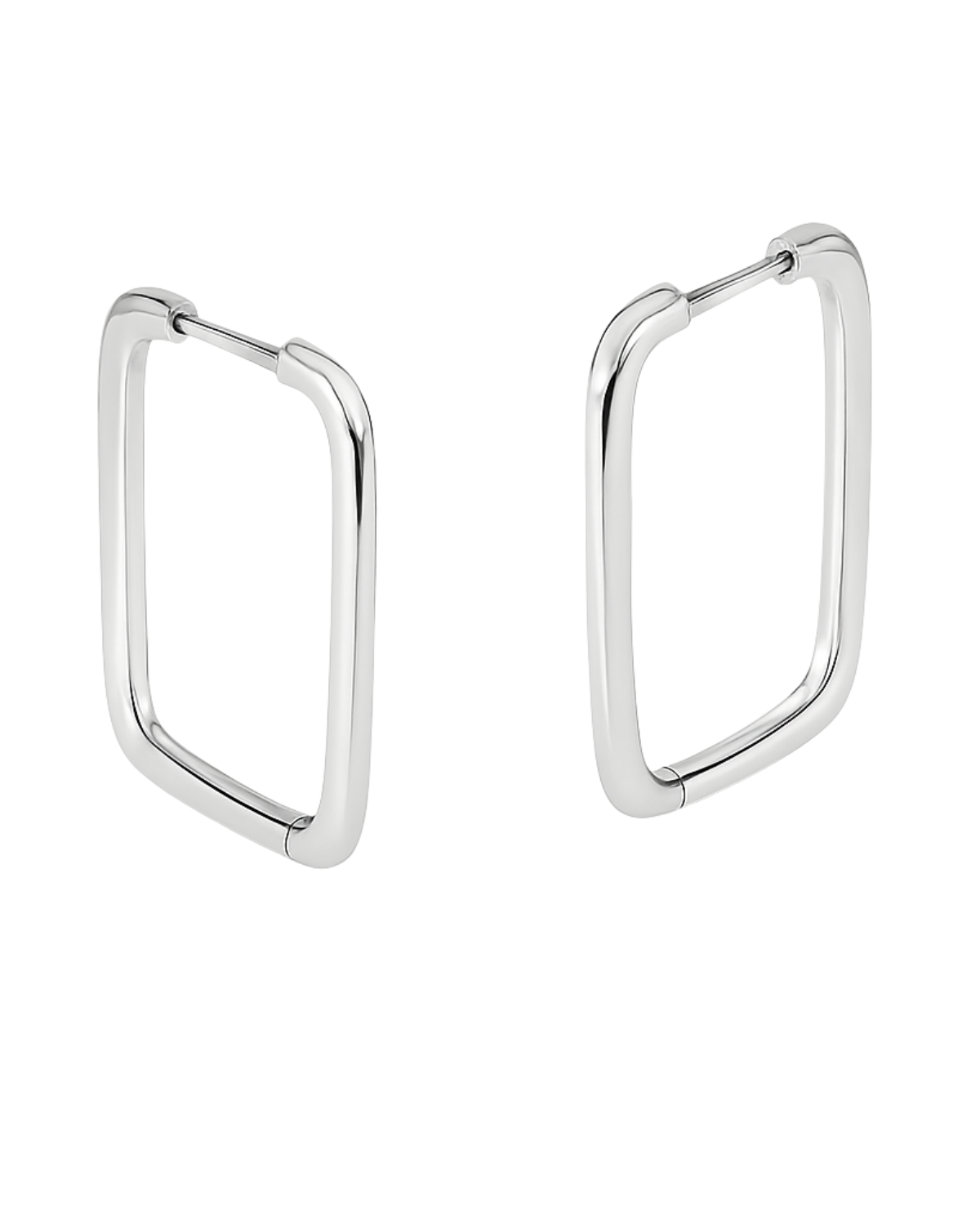 Argola Quadrada em Prata 925