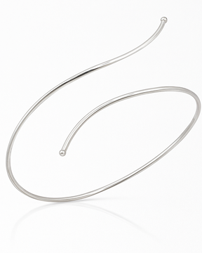 Bracelete Regulável Liso em Prata 925