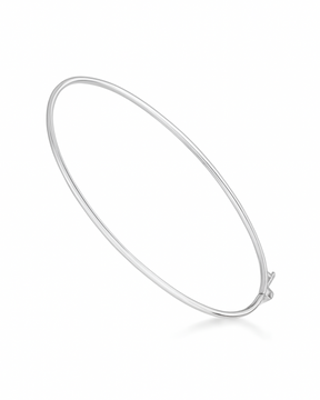 Bracelete Redondo Liso2 mm  18 Cm Prata 925