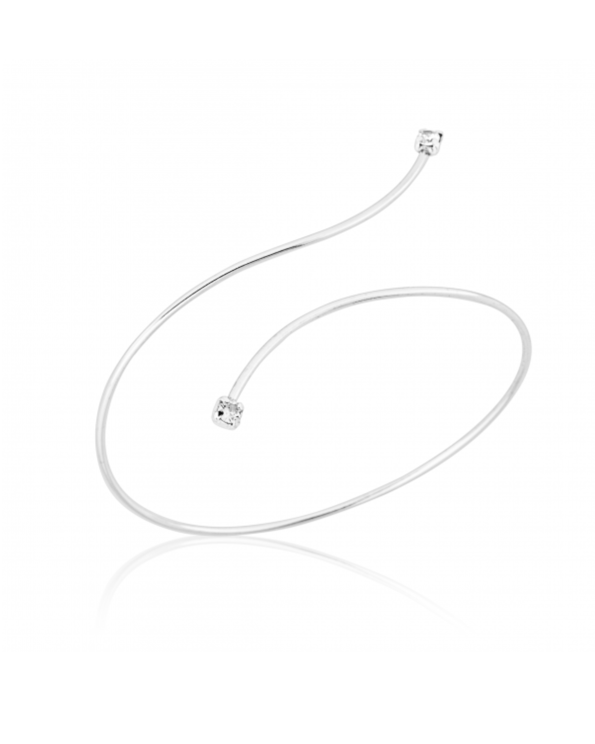 Bracelete Regulável Ponto de Luz em Prata 925