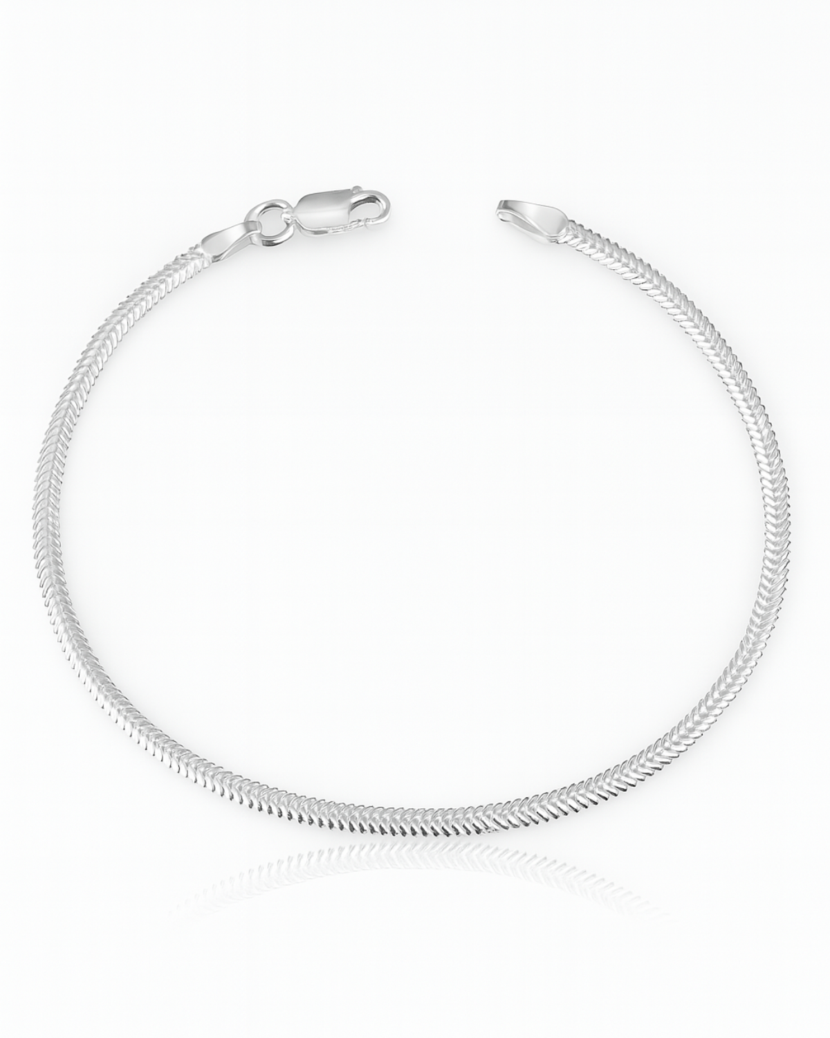 Pulseira Lacraia em Prata 925 - 18 CM
