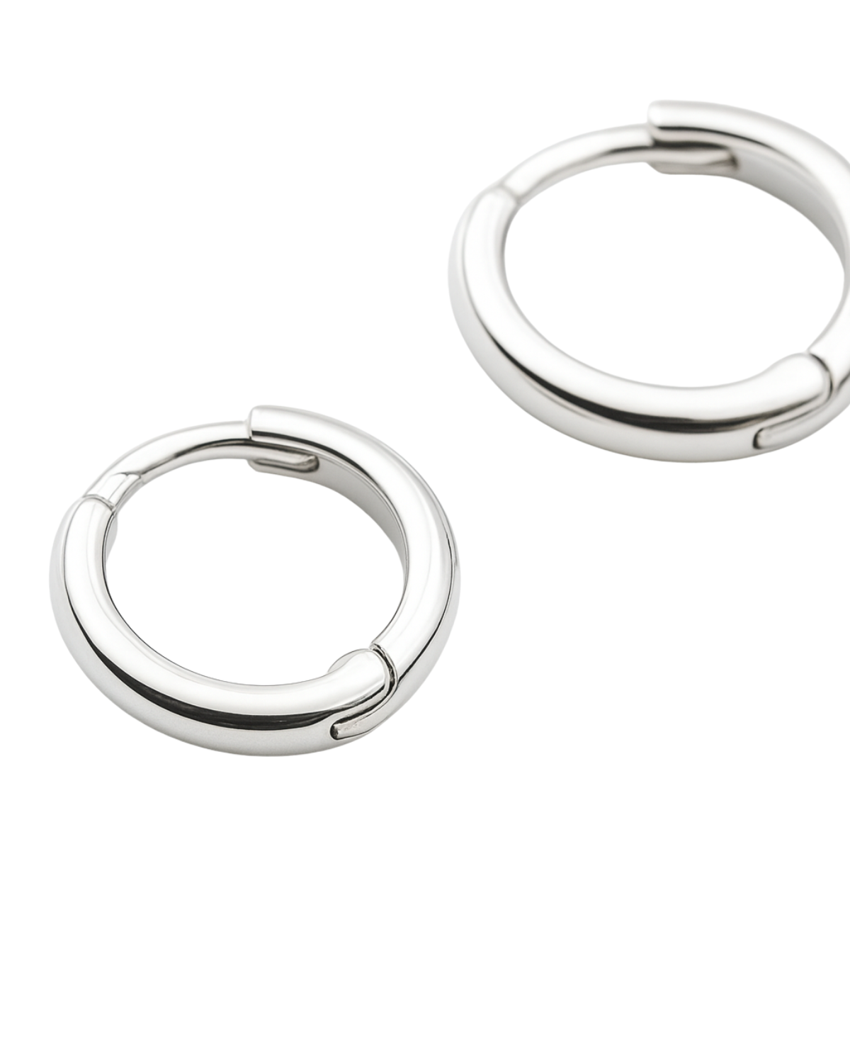 Argola Click Grande de Prata 925