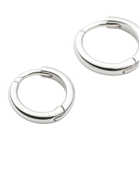 Argola Click Grande de Prata 925