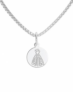Colar Medalha Nossa Senhora em Prata 925