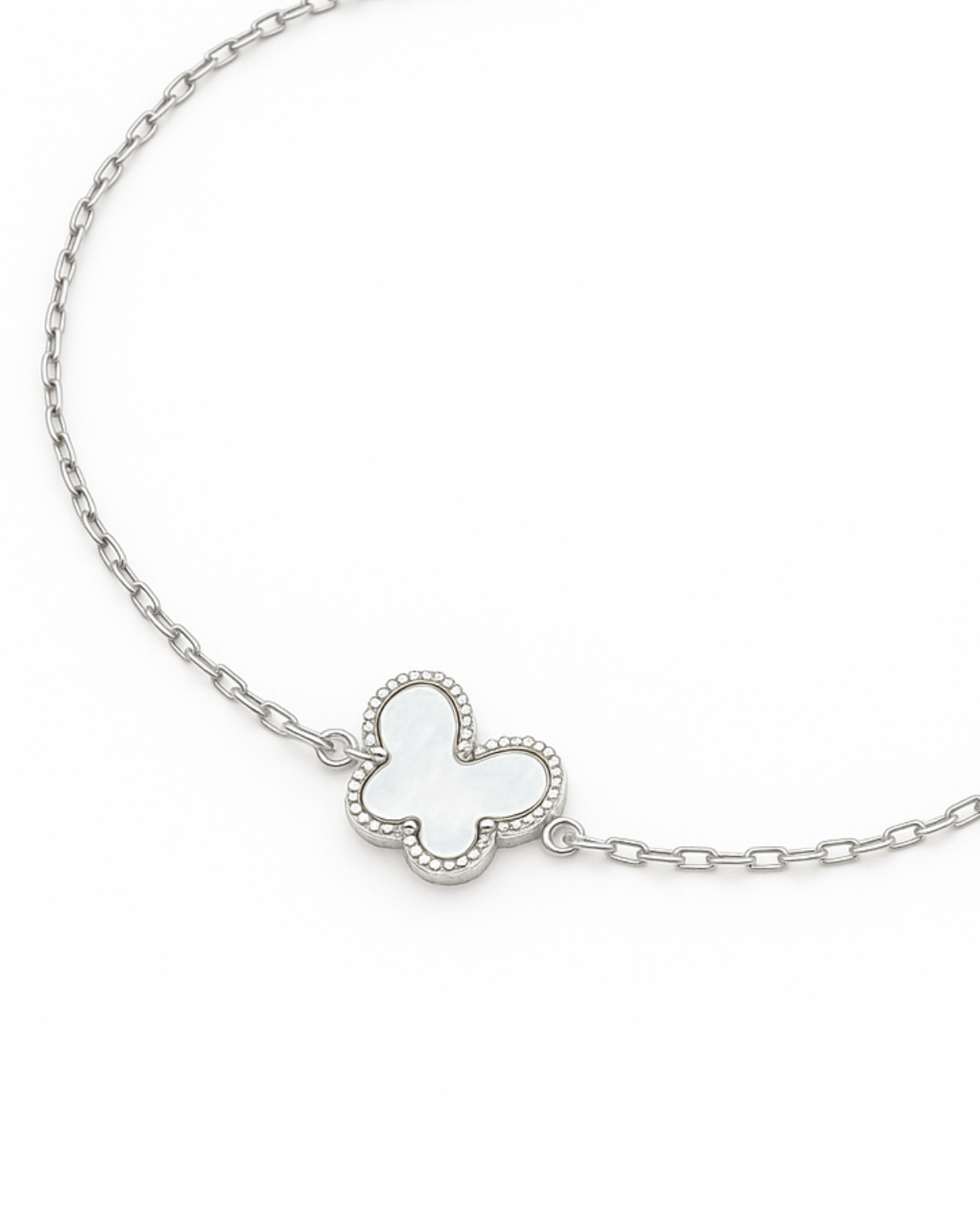 Pulseira Borboleta Azul em Prata 925 - 18 CM