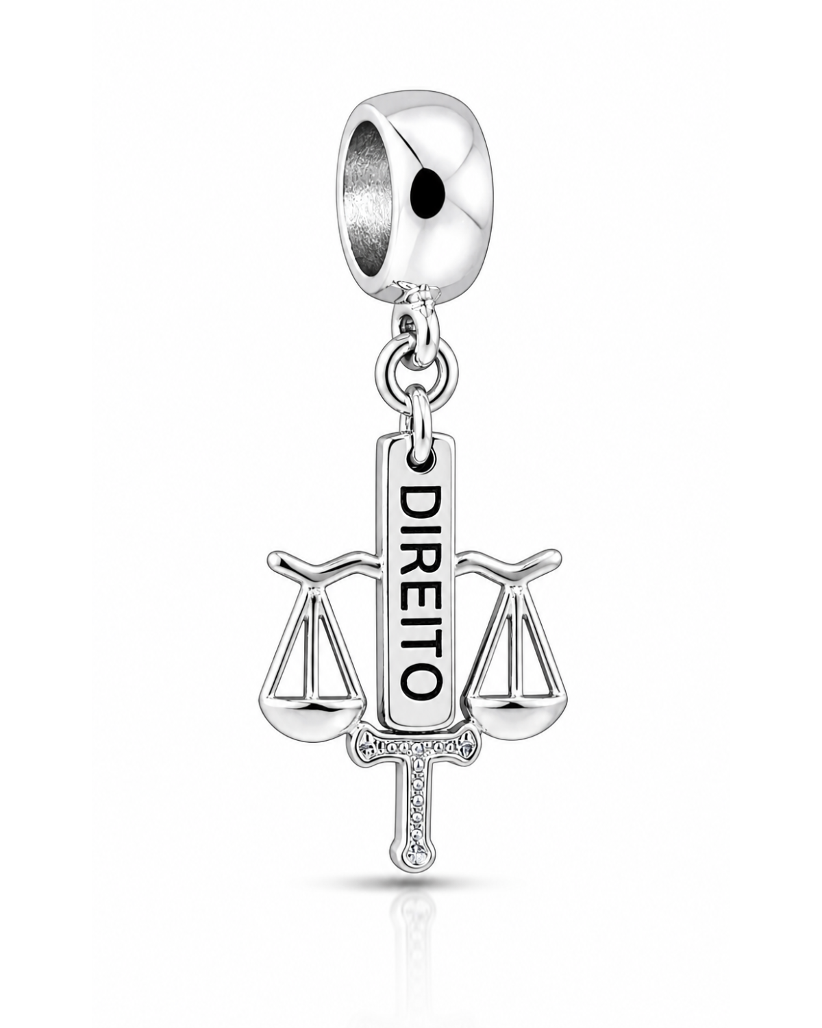 Berloque Direito em Prata 925