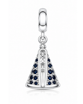 Berloque Nossa Senhora Aparecida Azul em Prata 925