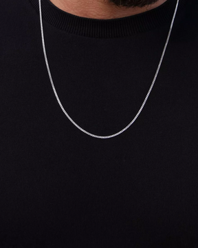 Corrente Grumet 1 mm em Prata 925k