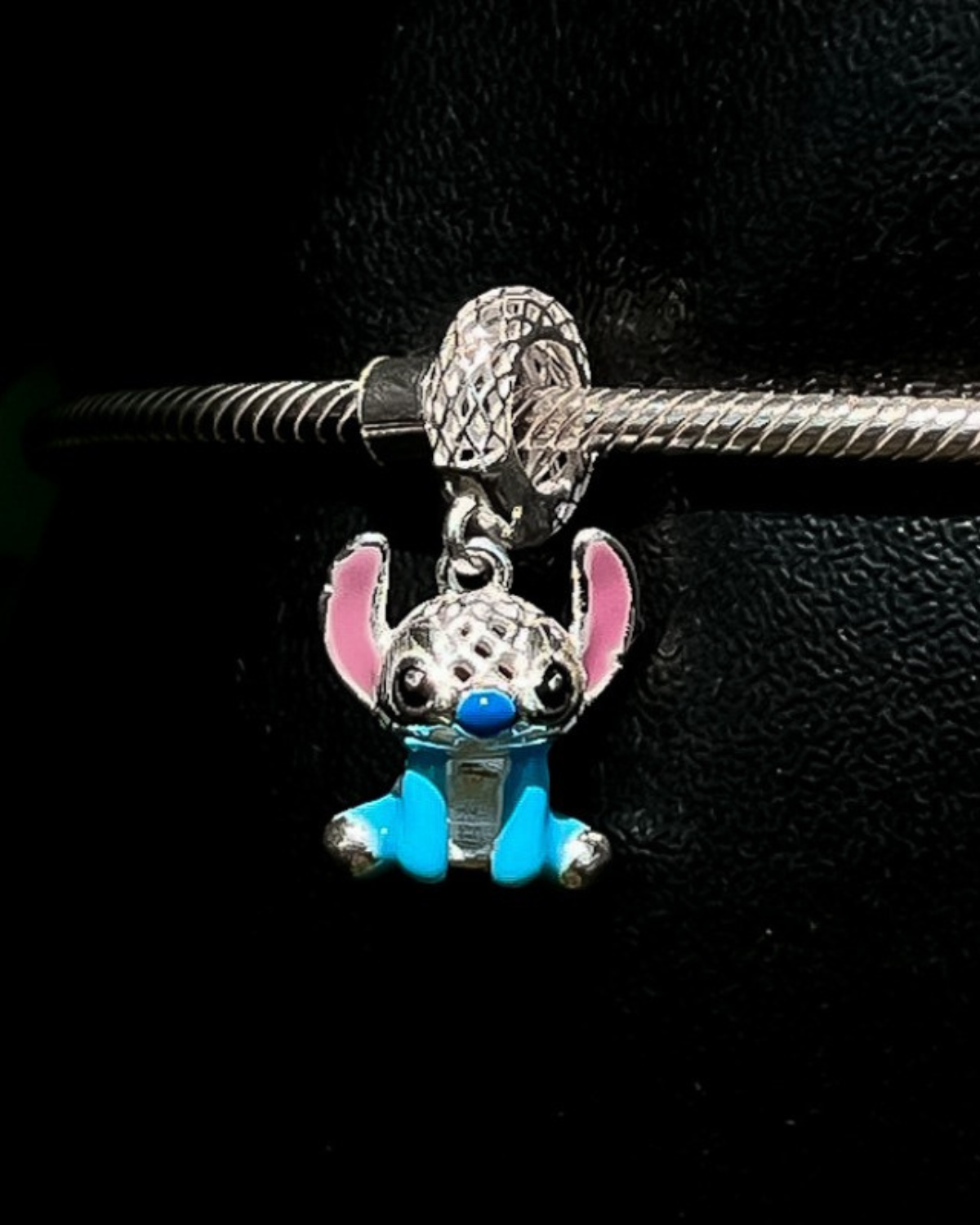 Berloque Stitch em 3d Prata 925