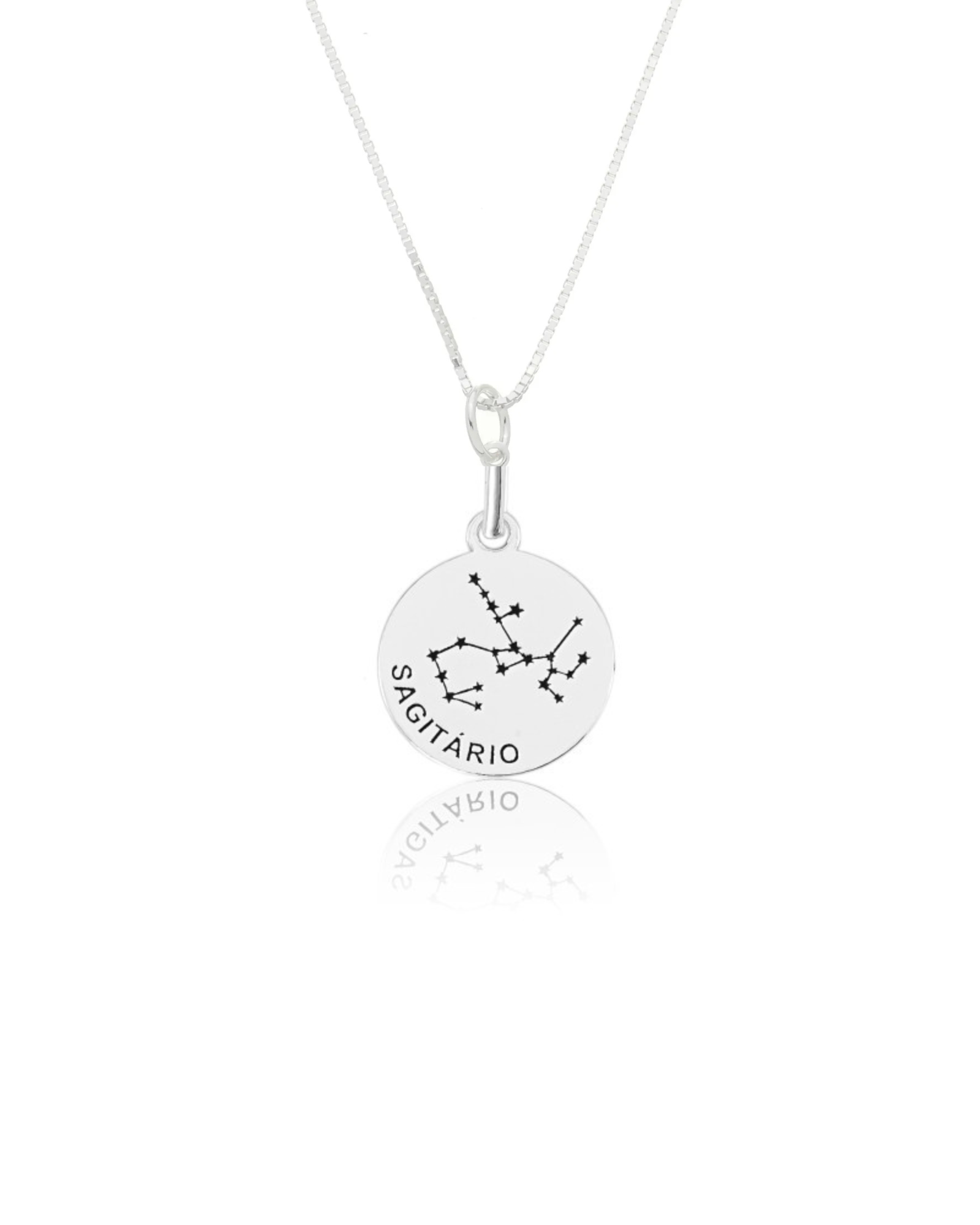 Colar Medalha Signo em Prata 925