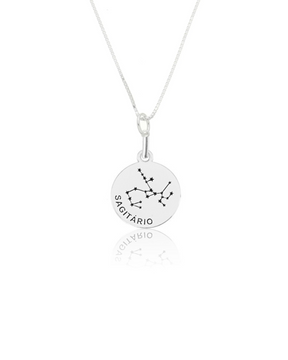 Colar Medalha Signo em Prata 925