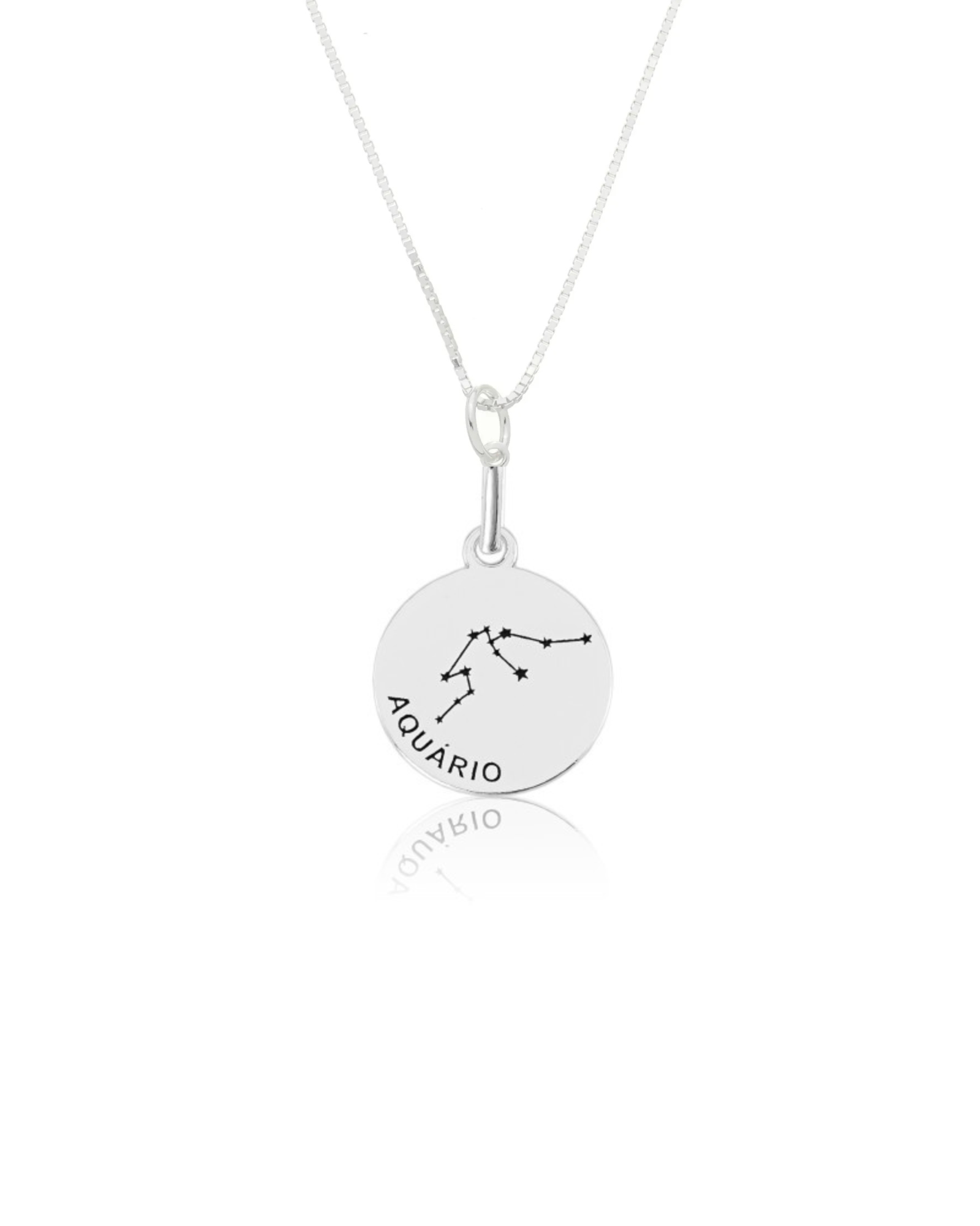 Colar Medalha Signo em Prata 925