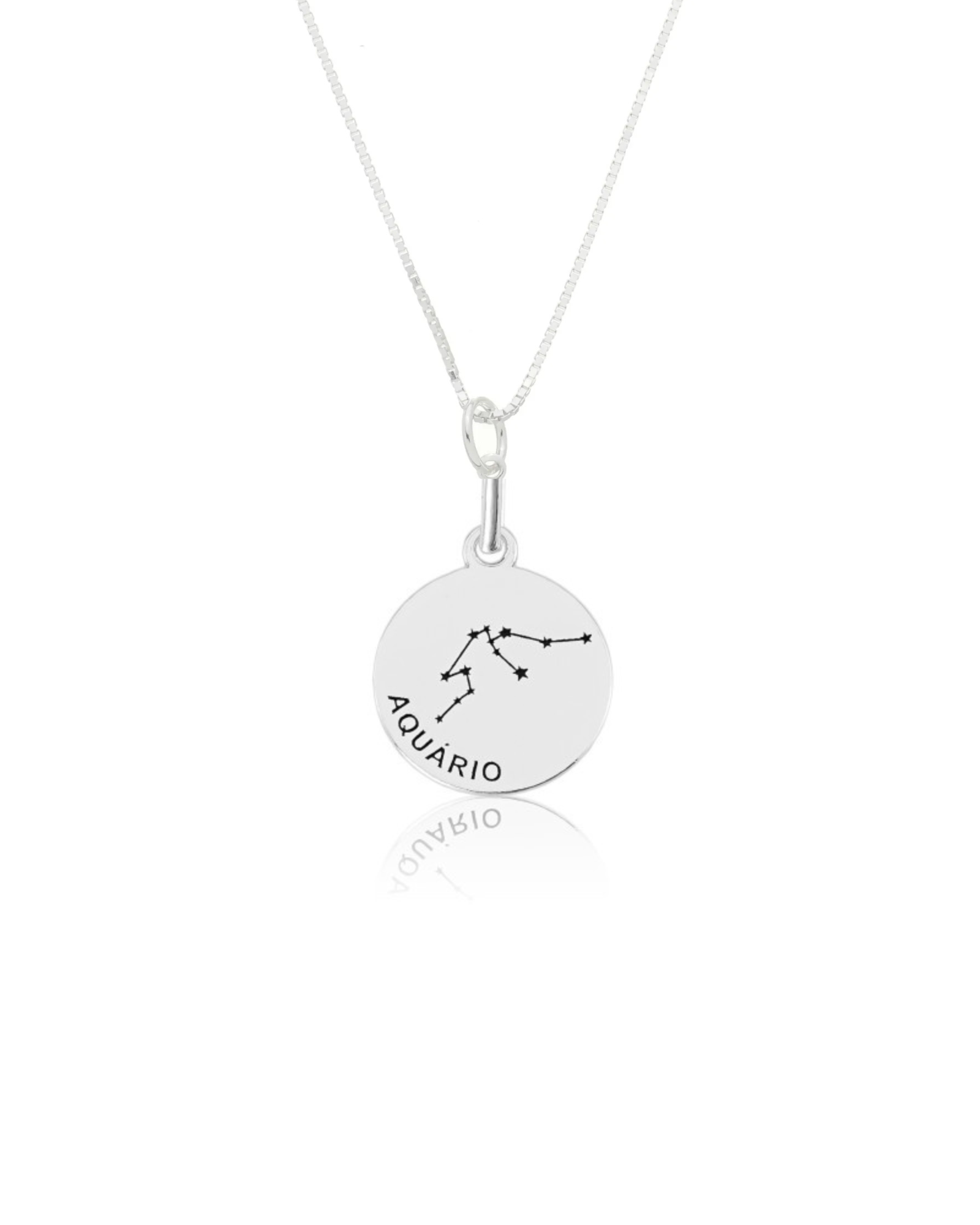 Colar Medalha Signo em Prata 925