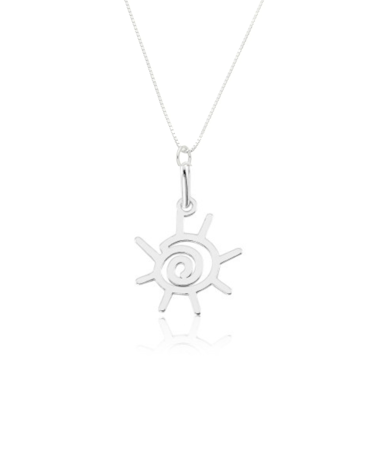 Colar Sol Espiral – Prata 925 | 45 Cm