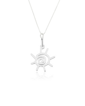 Colar Sol Espiral – Prata 925 | 45 Cm
