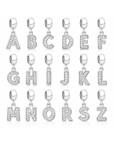 Berloque letras Cravejada Prata 925
