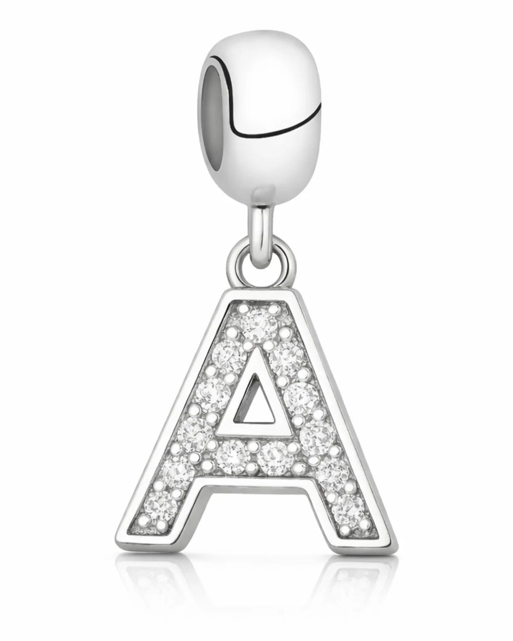 Berloque letras Cravejada Prata 925