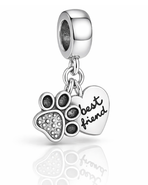Berloque Pata de Pet Best Friend Prata 925