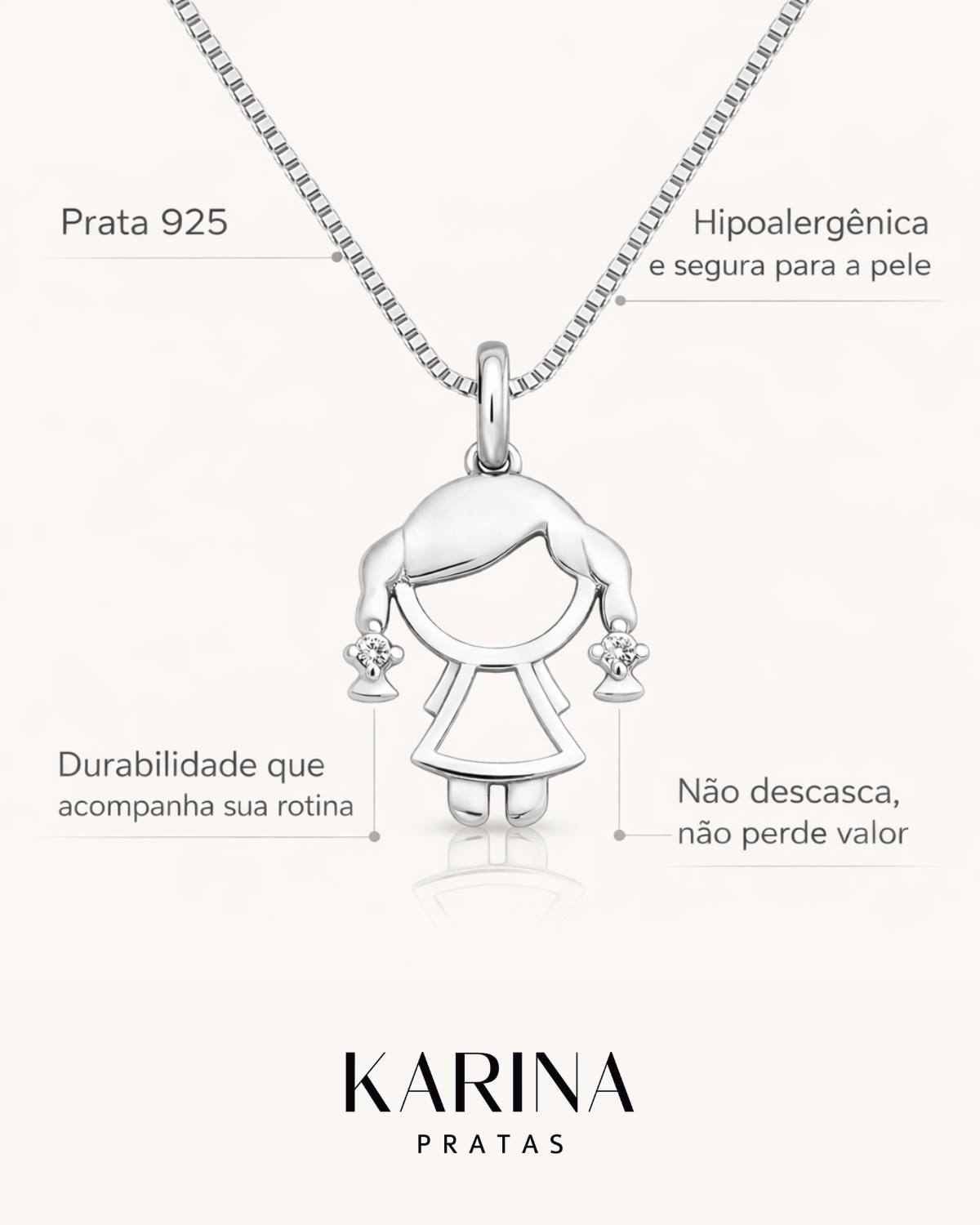 Colar Menina Prata 925