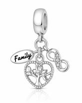 Berloque Family Árvore da Vida e Infinito Prata 925