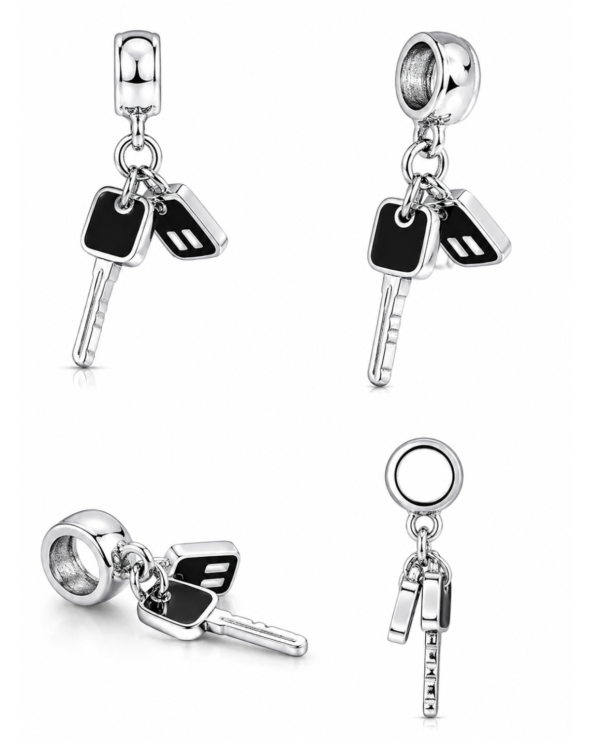 Berloque Chave de Carro Prata 925