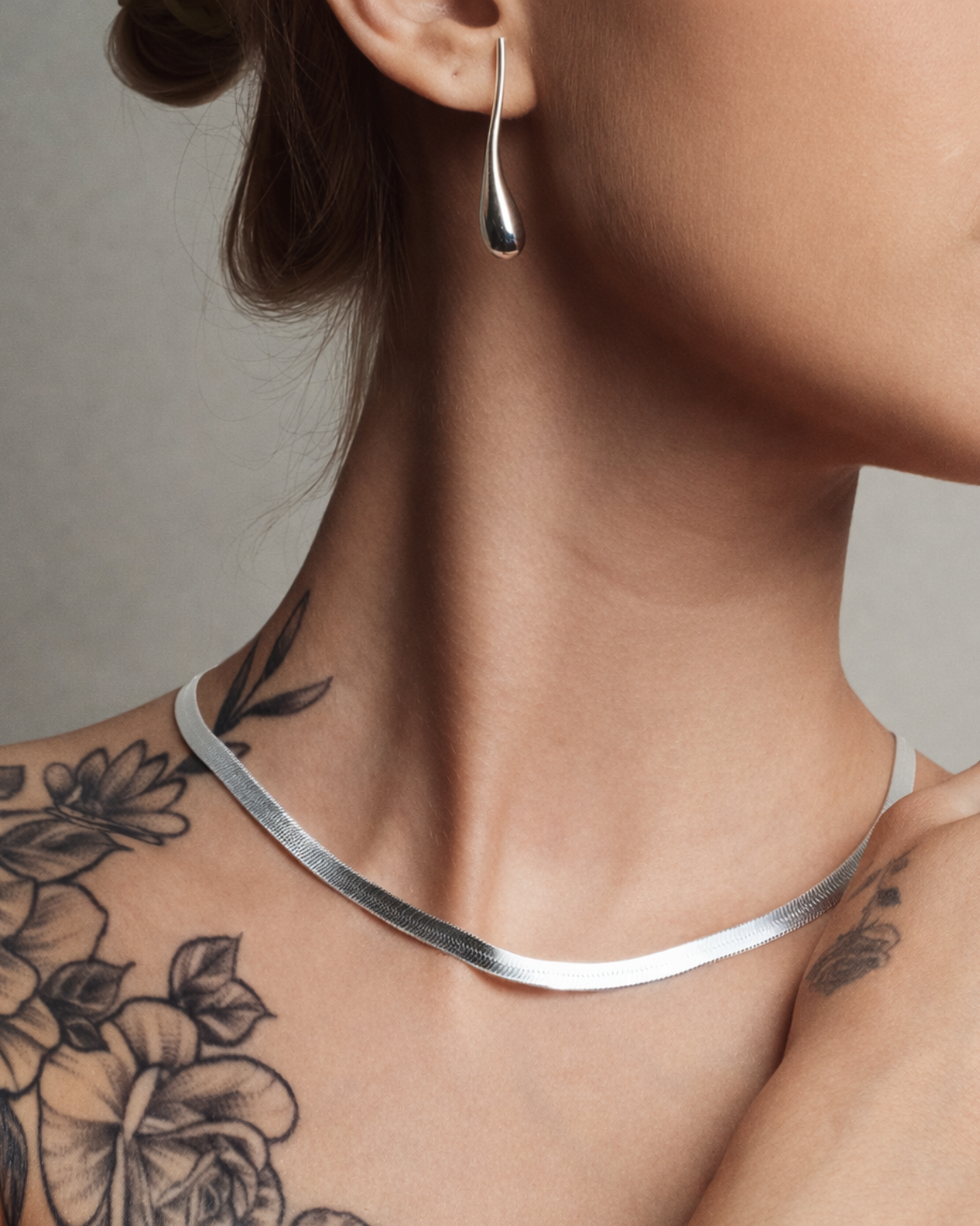 Choker Laminada Prata 925
