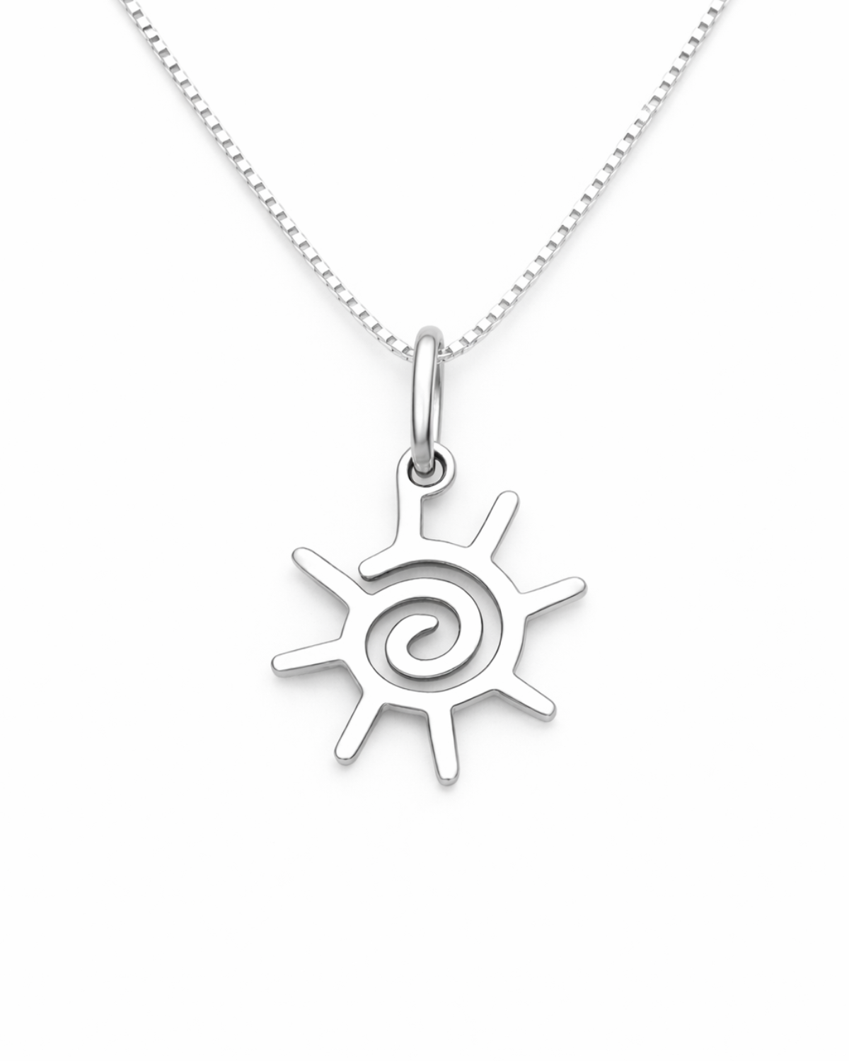 Colar Sol Espiral  Prata 925