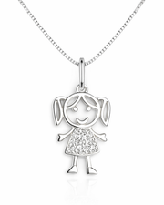 Colar Menina em Prata 925