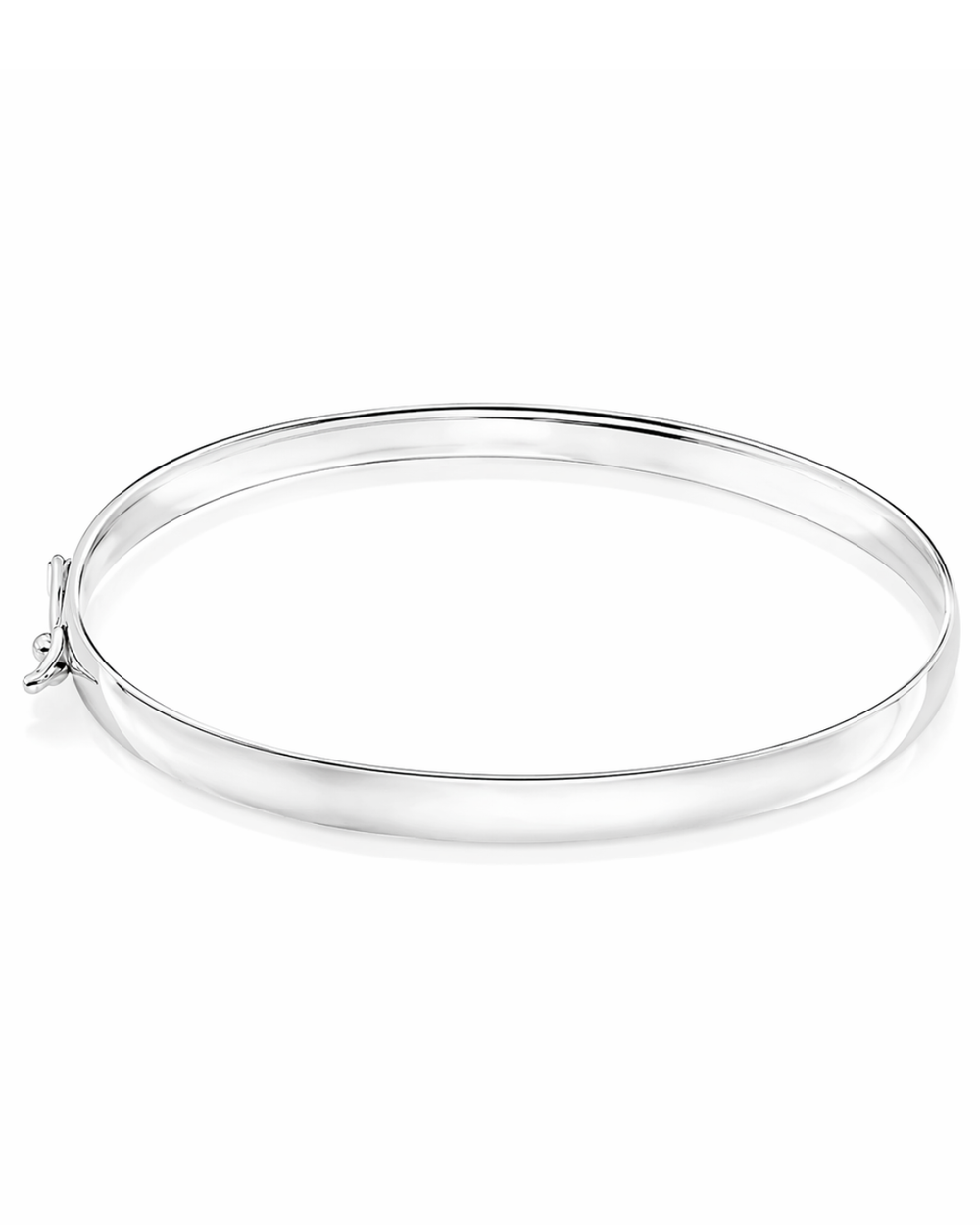 Bracelete Liso 6 mm  Prata 925