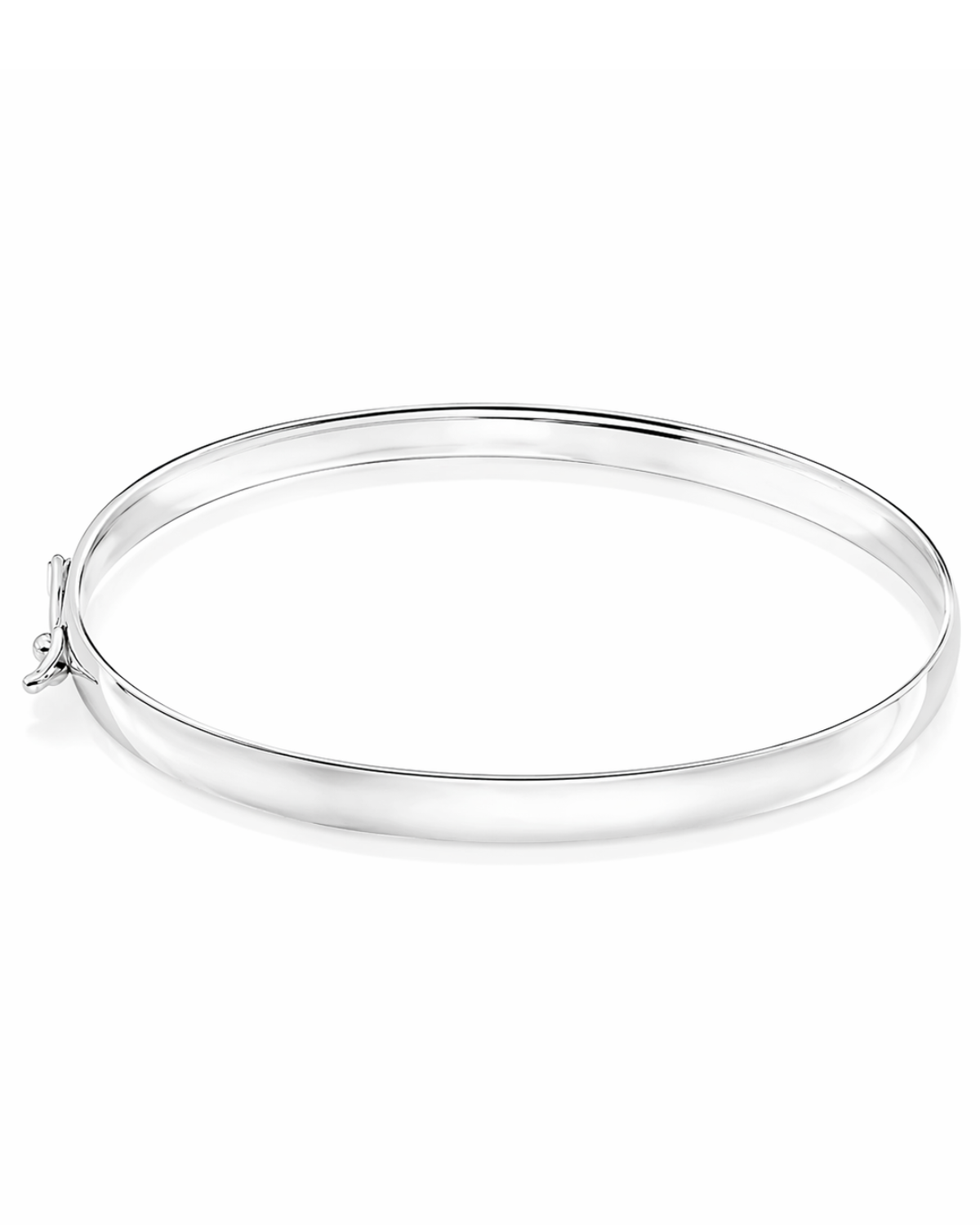 Bracelete Liso 6 mm  Prata 925
