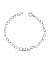 Pulseira Elos de Coração De Prata 925