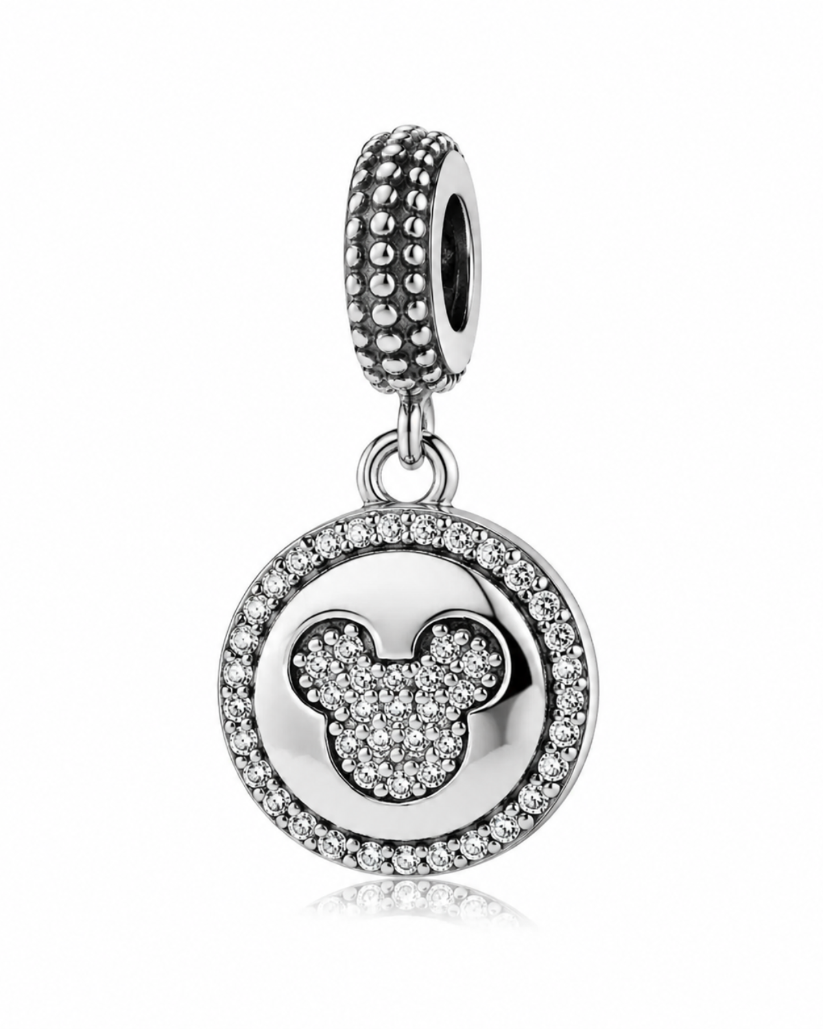 Berloque Minnie Cravejado Em Prata 925