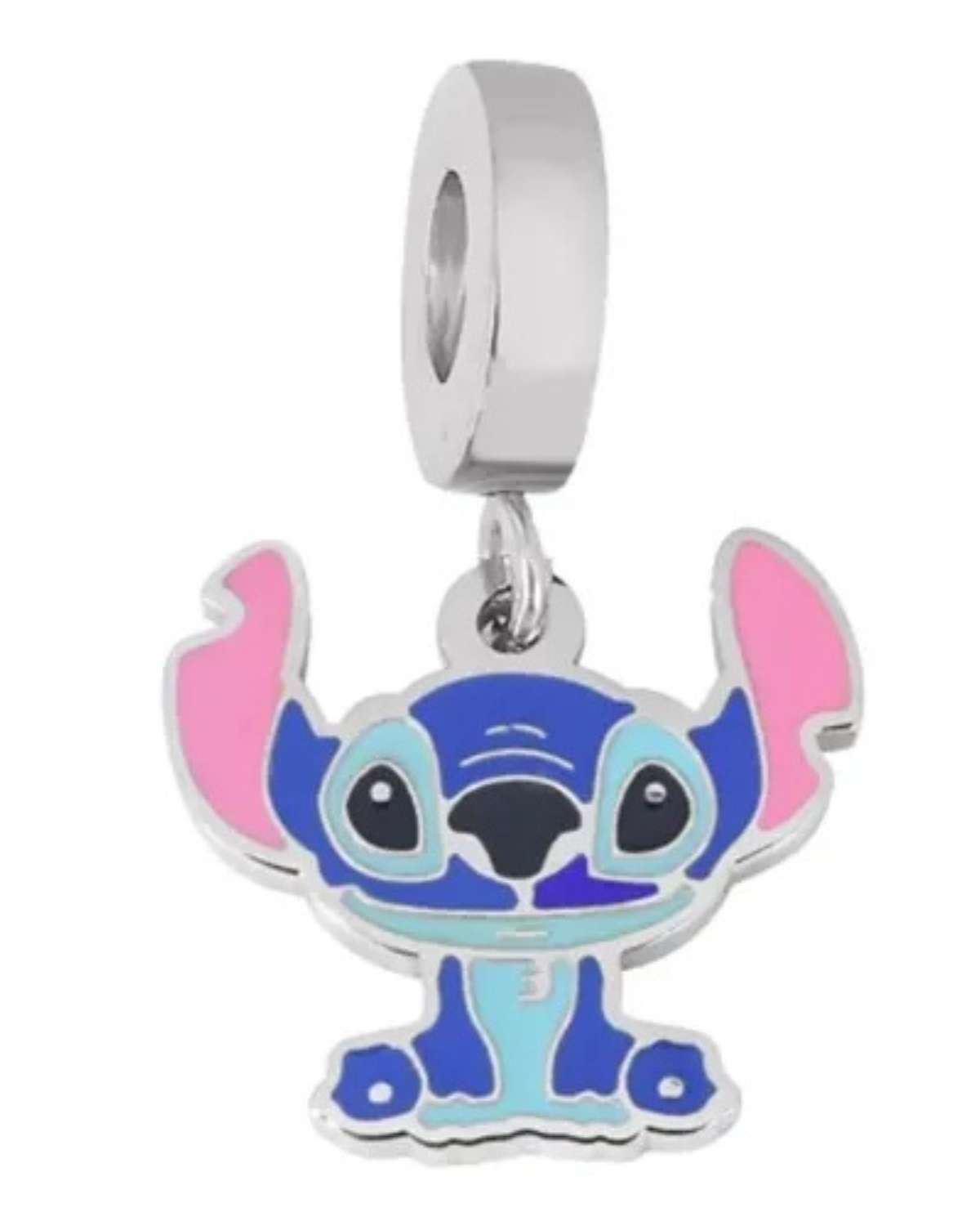 Berloque Stitch Esmaltado  Prata 925