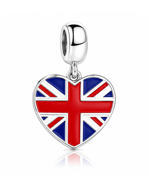 Berloque Bandeira da Inglaterra em Prata 925