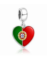 Berloque Bandeira de Portugal em Prata 925
