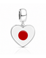 Berloque Bandeira do Japão em Prata 925