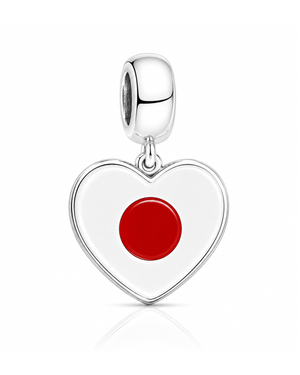 Berloque Bandeira do Japão em Prata 925