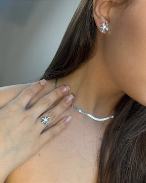 Choker De Prata Laminada 3 Cm Brilho e Charme 45 cm