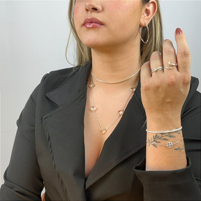 Pulseira Riviera Ajustável De Prata 925