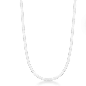 Choker De Prata Laminada 3 Cm Brilho e Charme 45 cm