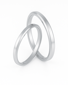 Alianças de Namoro em Prata 950 – 2MM - Karina Pratas