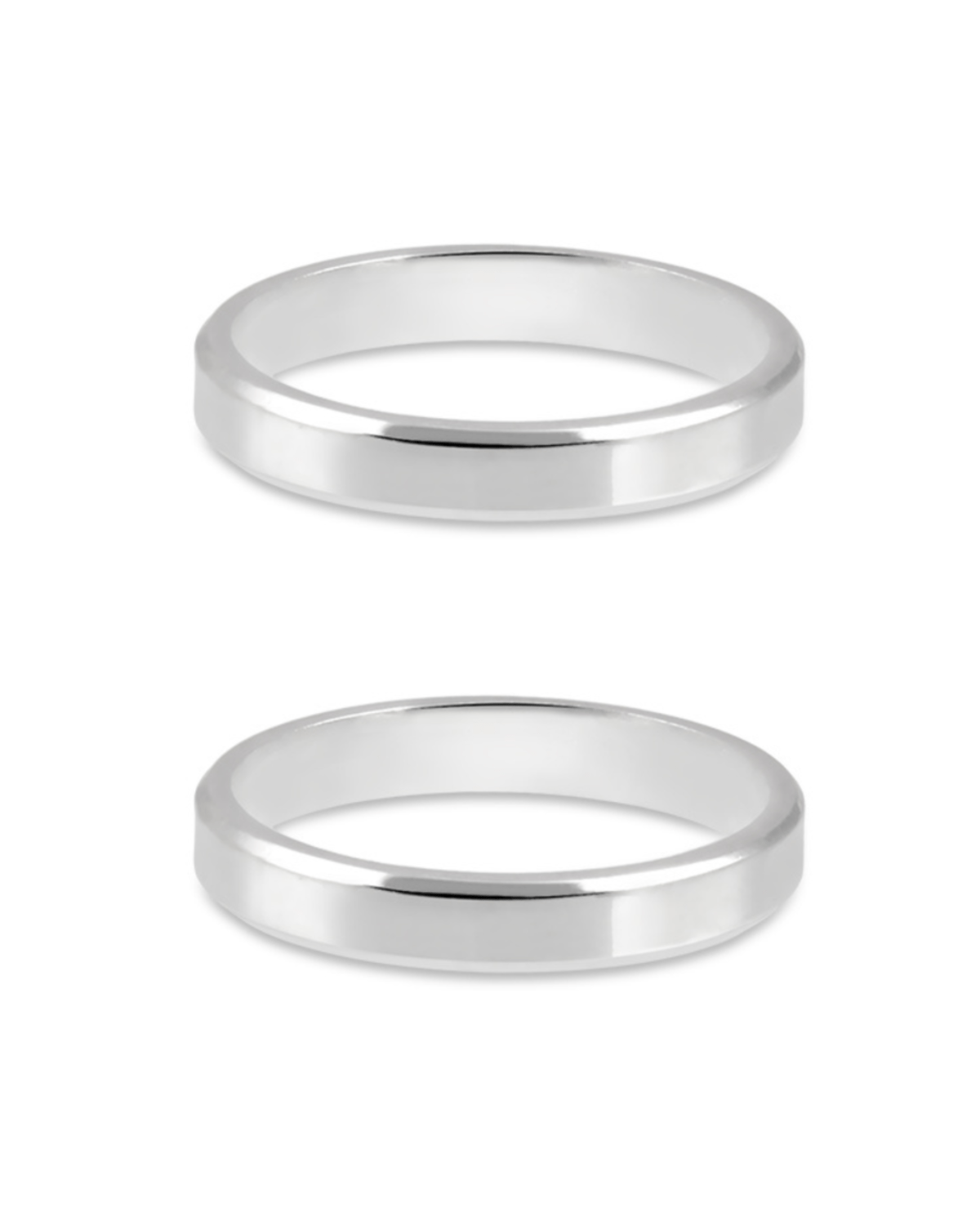 Alianças de Namoro em Prata 950 – 3MM - Karina Pratas