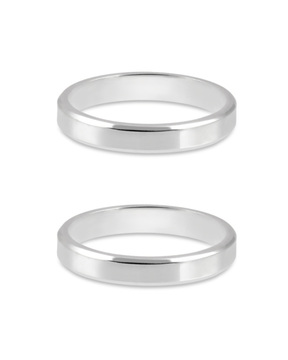 Alianças de Namoro em Prata 950 – 3MM - Karina Pratas