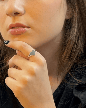 Anel Coração Regulável em Prata 925 - Karina Pratas