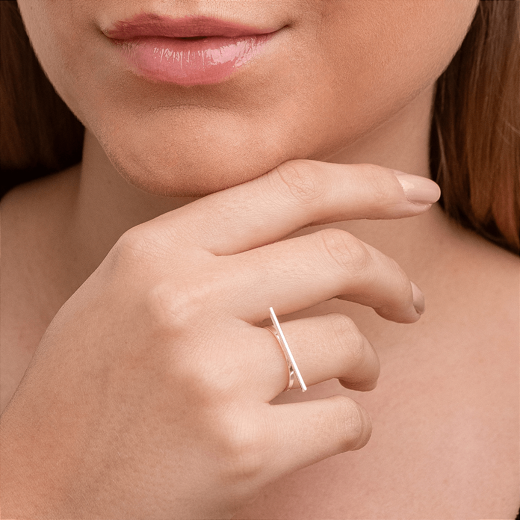 Anel de Prata Traço Liso Prata 925 - Karina Pratas