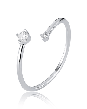 Anel Falange Ponto de Luz Em Prata 925 - Karina Pratas