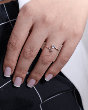 Anel Falange Ponto de Luz Em Prata 925 - Karina Pratas